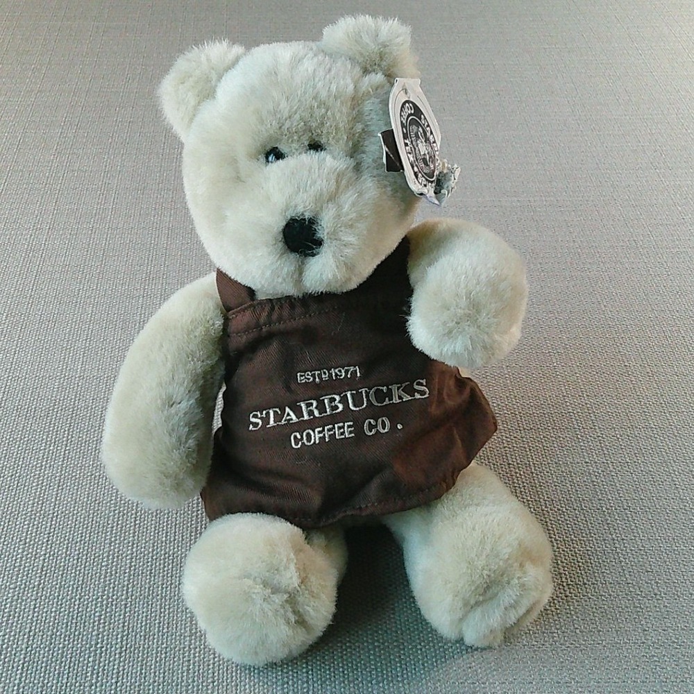 Starbucks Bearista Plush 10" Cream 2003 Pike Place Market Edition Vintage Y2K
